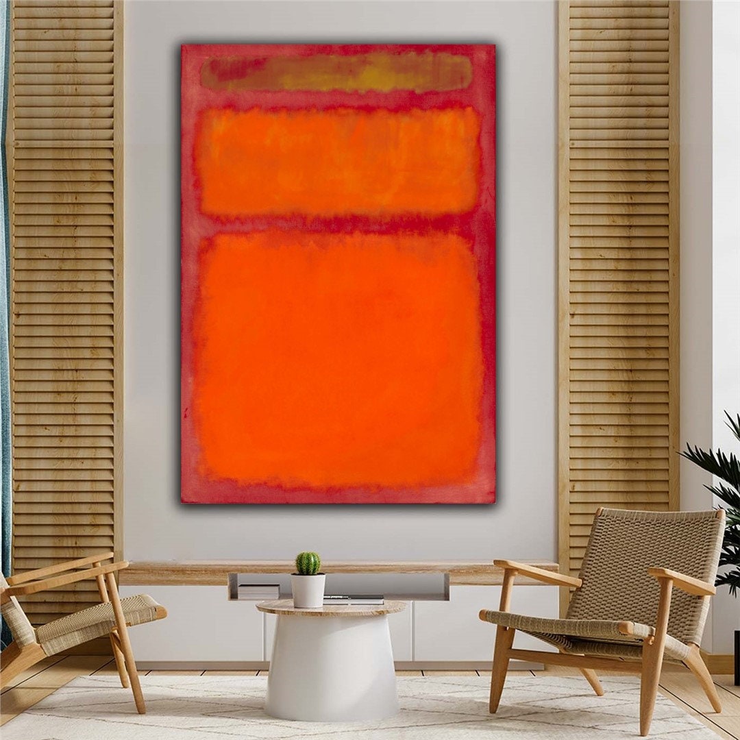 Mark Rothko Orange Red Yellow Canvas Print Wall Art,mark Rothko Poster,mark Rothko Painting,mark