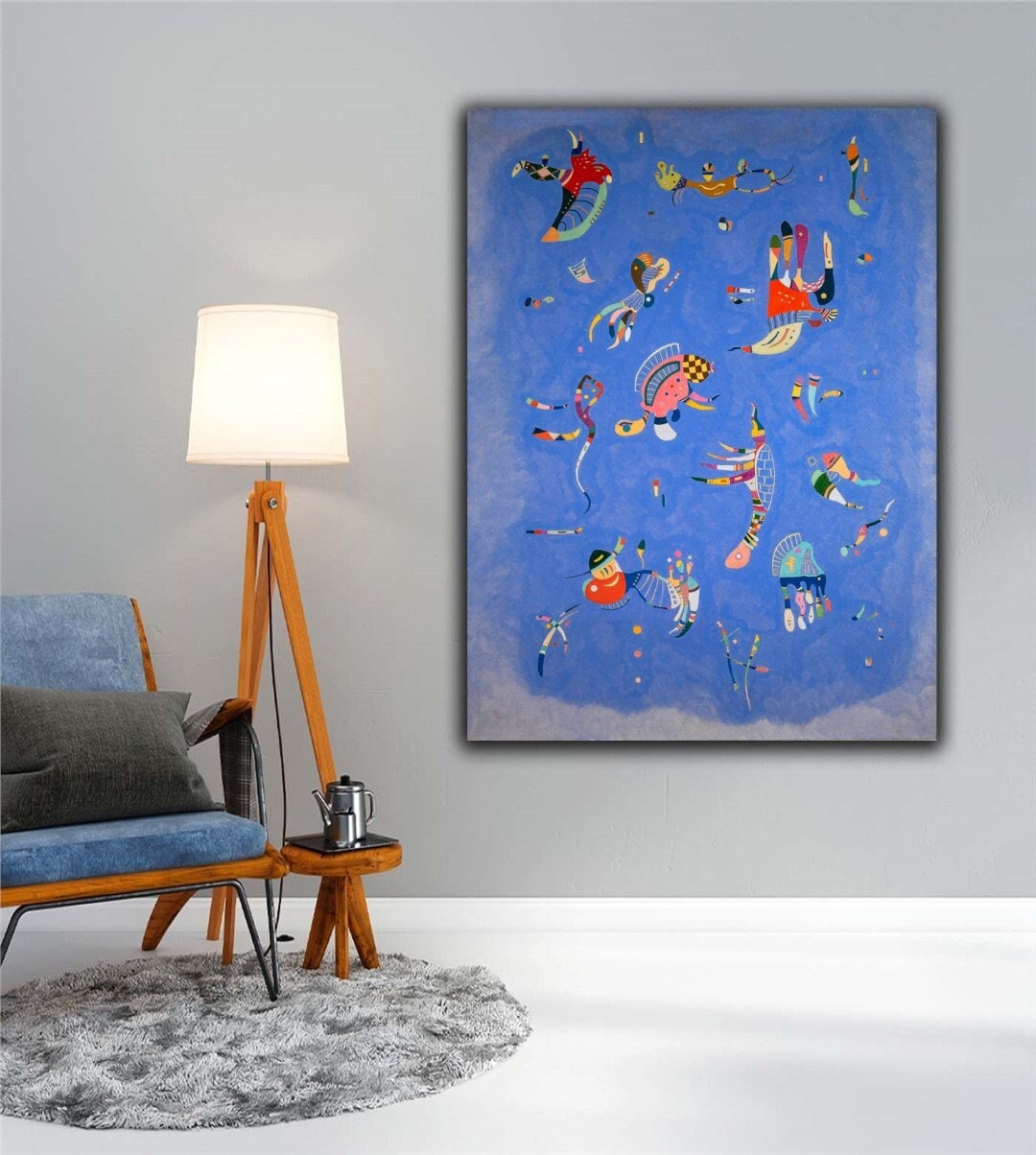 Wassily Kandinsky Sky Blue Canvas Print Wall Art,kandinsky Poster