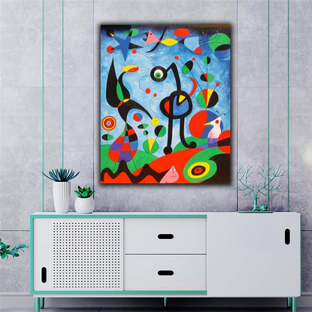 Joan Miró the Garden 1925 Canvas Print Wall Art,joan Miró Poster,joan