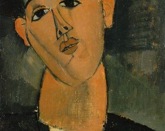 Amedeo Modigliani Portrait of Juan Gris 1915 Canvas Print Wall Art,Modigliani Poster,Modigliani Painting,Modigliani Print,Art Reproduction