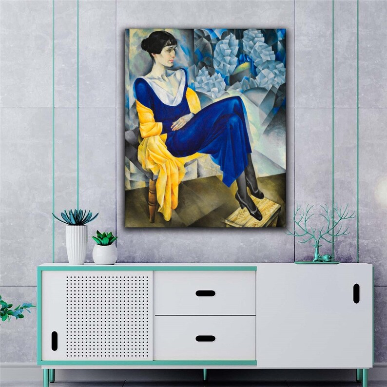 Nathan Altman Portrait of Anna Akhmatova Canvas Wall Art,Altman Poster,Altman Painting,Altman Print,Art Reproduction,Archival Giclee