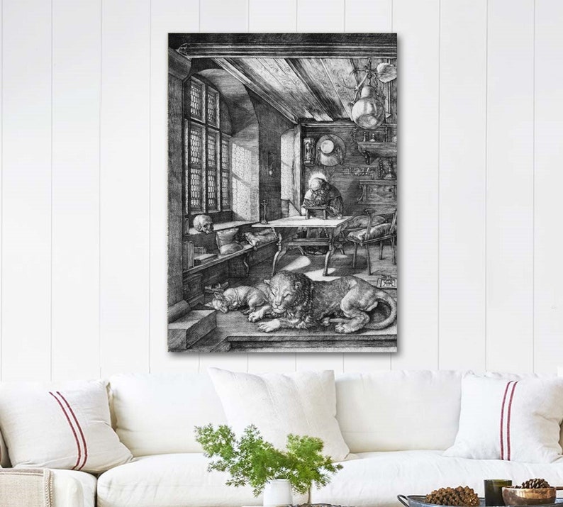 Albrecht Dürer Saint Jerome in His Study 1514 Canvas Print - Etsy