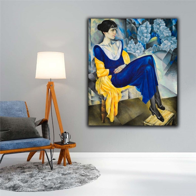 Nathan Altman Portrait of Anna Akhmatova Canvas Wall Art,Altman Poster,Altman Painting,Altman Print,Art Reproduction,Archival Giclee image 1