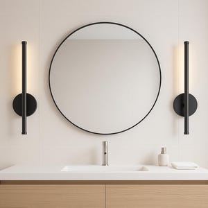 2x Battery Operated Wall Sconce,Wall Sconce Pair,Linear Wall Light,Picture Light Pair,Battery Wall Sconce,Bathroom Lights Over Mirrors