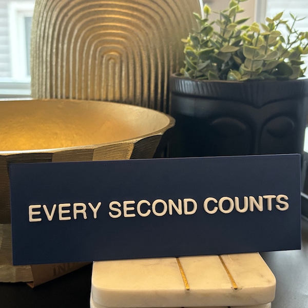 Every Second Counts Sign from FX's The Bear - REGULAR Sized - Custom made in USA - The Berf, Chicago Beef, Chef