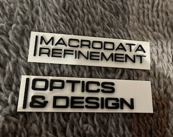 Two-Pack Macrodata Refinement and Optics Design sign O&D bundle