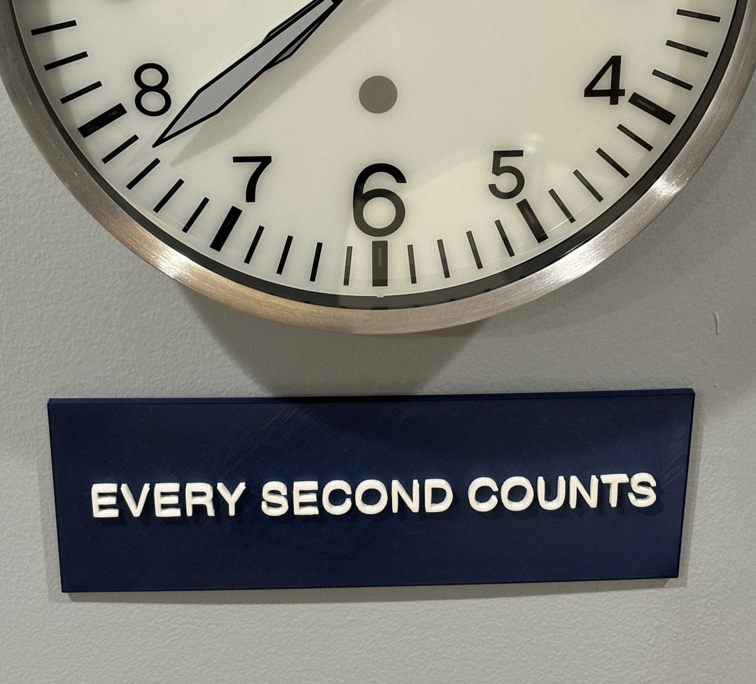 LARGE Size Every Second Counts Sign From FX and Hulu, the Bear, Includes Doublesided Command