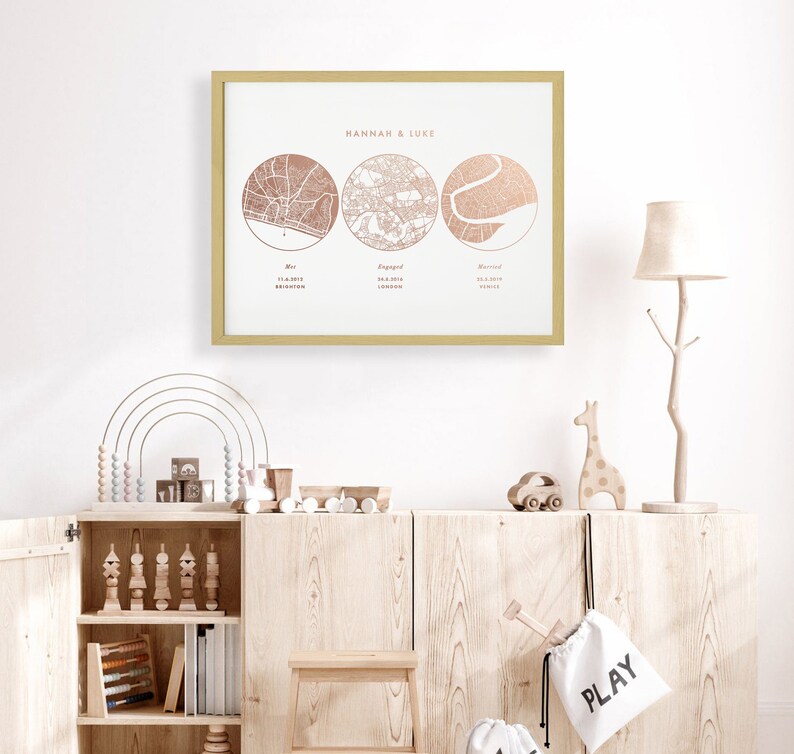 Custom Location Maps for Wedding Anniversaries Birthday Gifts Etsy