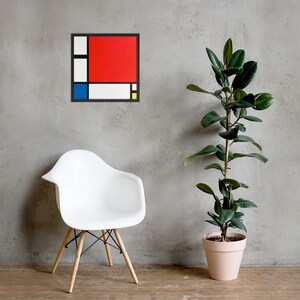 Piet Mondrian Composition with Red Blue and Yellow Framed Poster