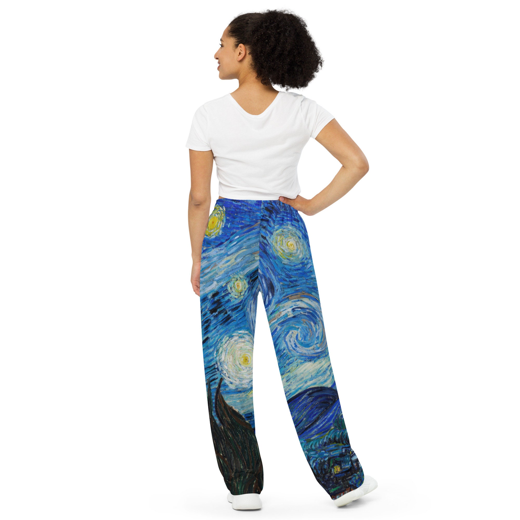 Vincent Van Gogh Starry Night All-over Print Unisex Wide-leg Pants