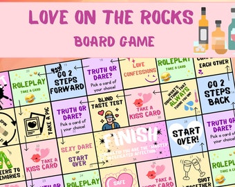 Couples Board Drinking Game Printable Date Night Activity Couples Game,Adult Game,Naughty Games, Date Night Games, Anniversary Game, Shot it