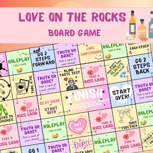 Couples Board Drinking Game Printable Date Night Activity Couples Game,Adult Game,Naughty Games, Date Night Games, Anniversary Game, Shot it