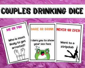 Printable Couples Drinking Game Cards,Party Game,Adult Game,Date Night,Cards Game,Couples Shower, Couple Fun,Relationship Game,Download