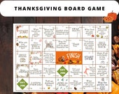 Thanksgiving Board Game Printable Instant Download Thanksgiving Game Thanksgiving Dinner Thanksgiving Quiz Game Thanksgiving Printable Game