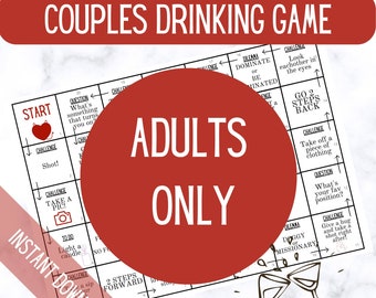 Couples Board Drinking Game Printable Date Night Activity Couples Game,Adult Game,Naughty Games, Date Night Games, Anniversary Game, Shot it