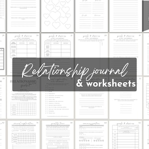 Printable Couples Journal Prompts | Relationship Journaling and Worksheets | Relationship Therapy