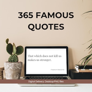 365 jours de citations célèbres, un bureau de fichiers numériques, des paroles inspirantes, une année de citations, des messages de motivation pour chaque jour de l'année