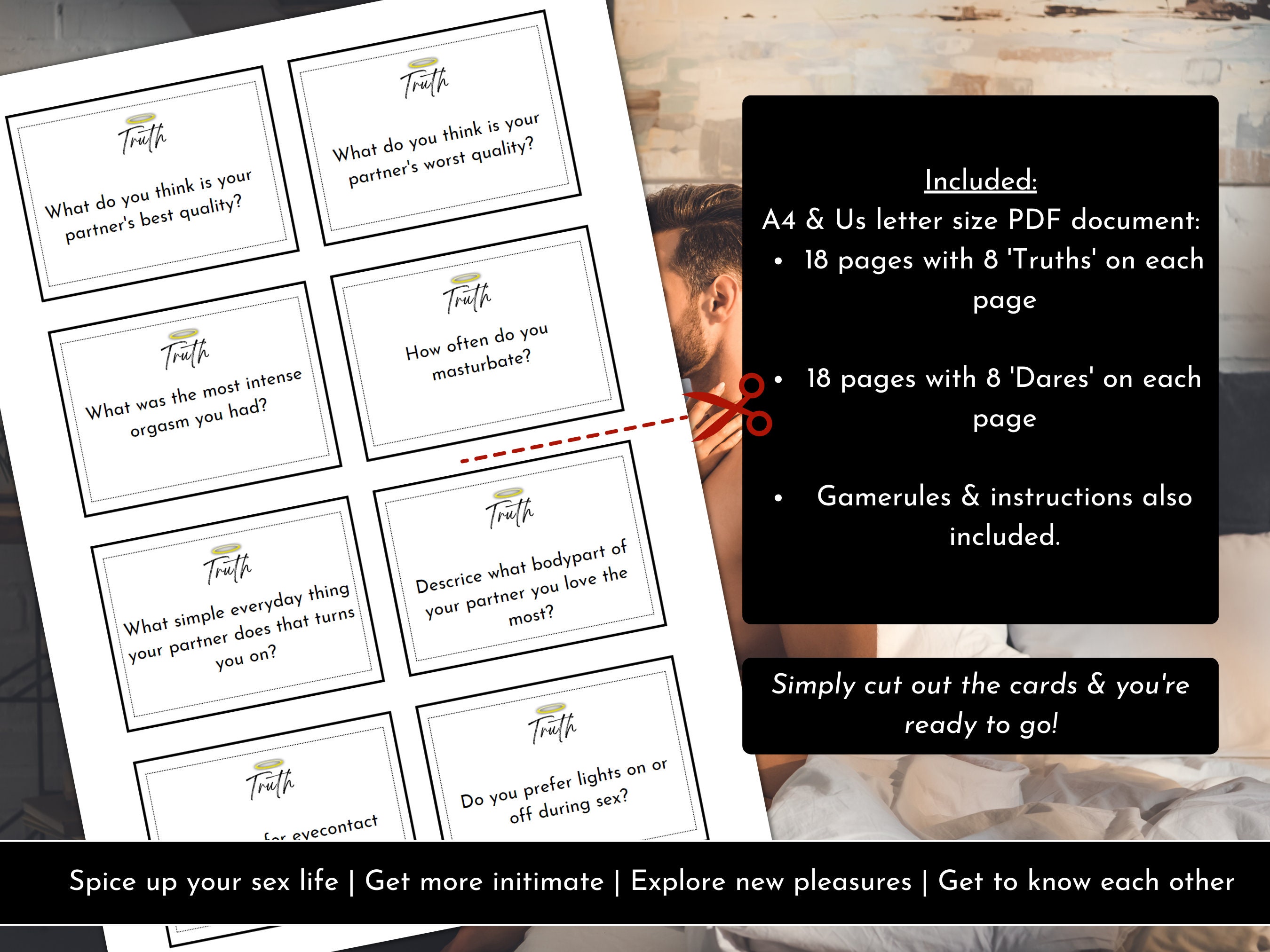 Sex Games Couple Game Foreplay Game Printable Date Night Activity Adult ...