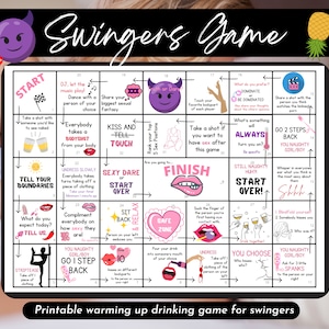 Printable Swingers Board Game for Couples | Foreplay Game Sex Game,Adult Game for Swinger Party, Naughty Drinking Game, Swingers Sex Game
