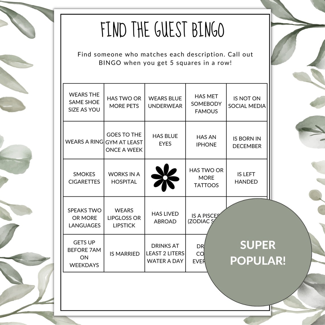 Printable Dinner Party Games,dinner Table Party Gamest, Bachelorette Game,wedding Shower Game