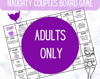 1 PRINTABLE BOARD GAME for Couples | Foreplay, Sex,Naughty Couples Game, for Adults. 1 Board Game in Different Sizes