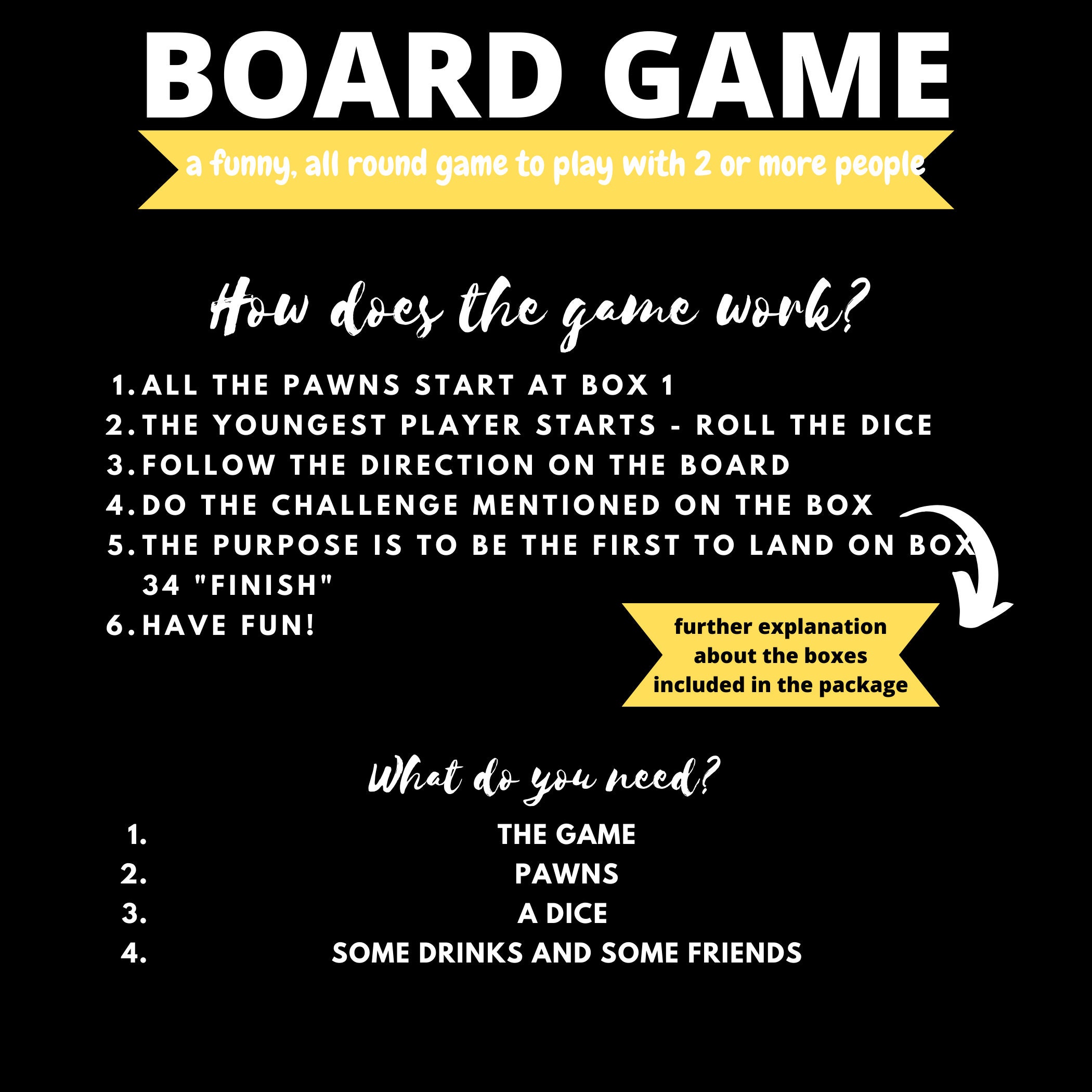 Printable Board Game,family Board Game,party Game for Game Night ...