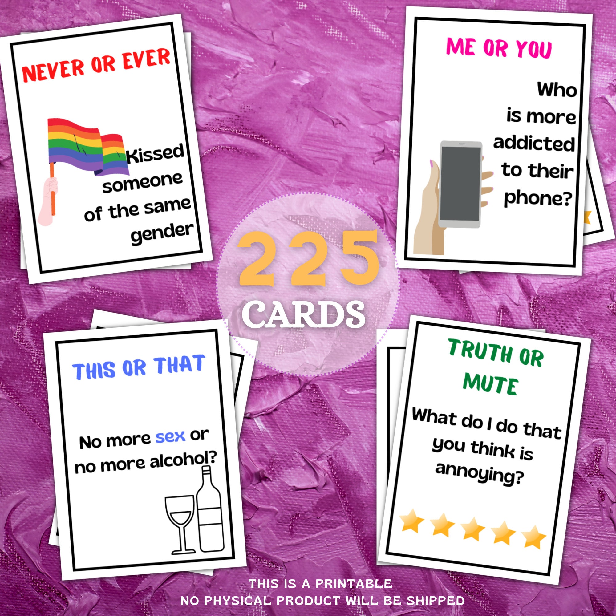 Printable Couples Drinking Game Cards,party Game,adult Game,date Night