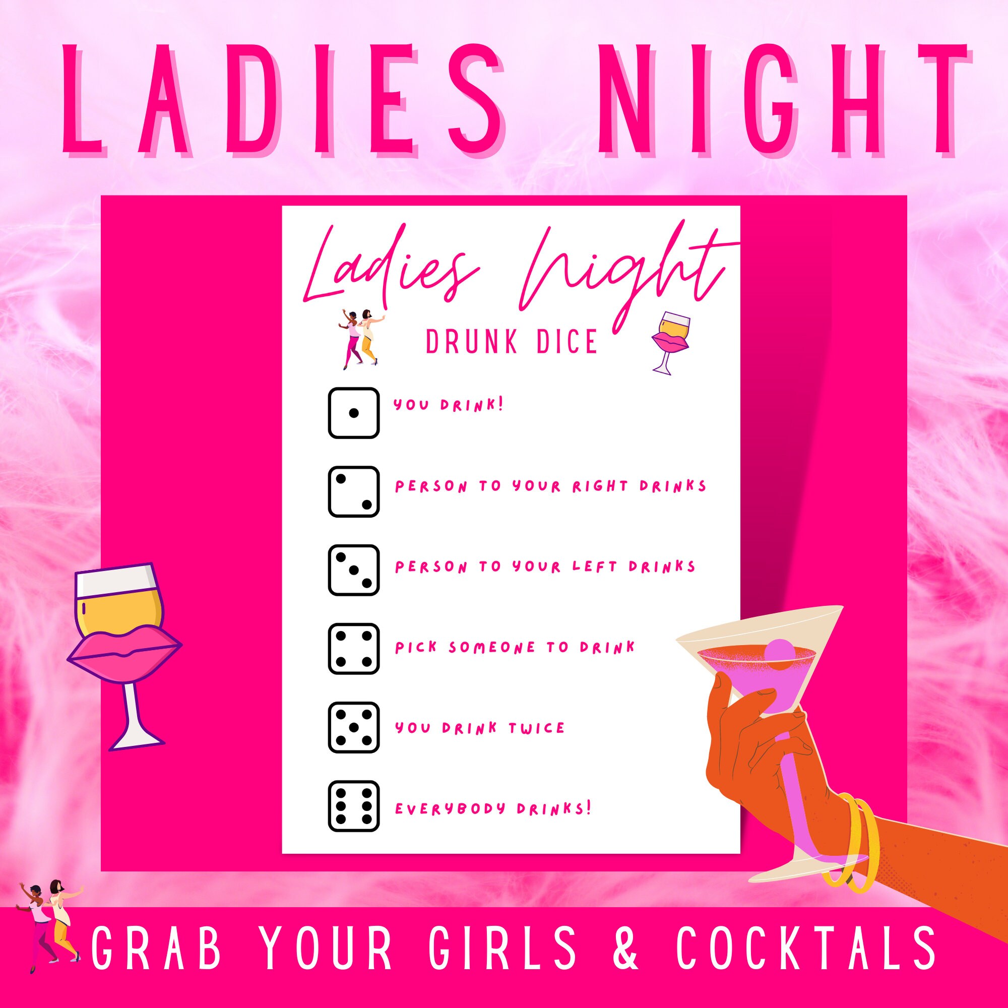 Ladies Game Night Game Bundle Printable Instant Download For Game Night
