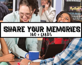 Más de 160 tarjetas de inicio de conversación imprimibles, juego de conversación de mesa, ansiedad social, rompehielos, tarjetas de preguntas, tarjetas de conversación, charla de mesa para la familia