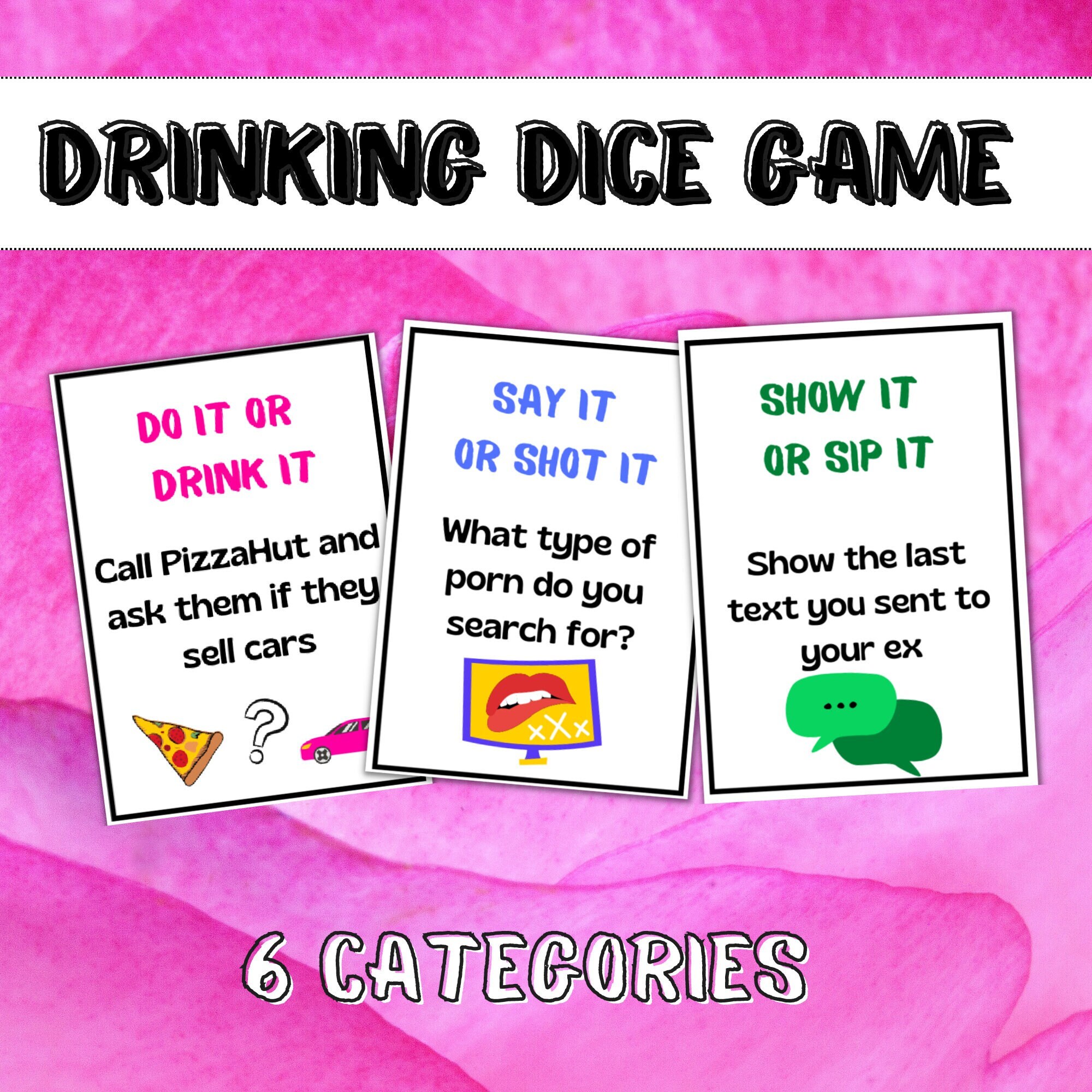 Printable Drinking Game Cards party Game ladies Night printable Printable Drinking Game Cards party Game ladies Night printable