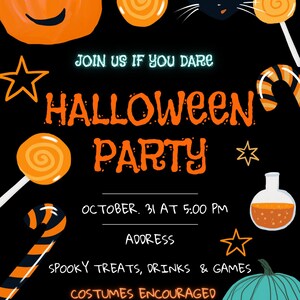 Funky Halloween Customizable E-Vite/Printable Invitation