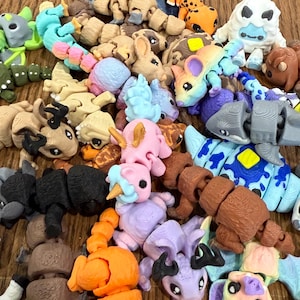 Choose Your Mini Fidgipets – 3D Printed Articulated Fidget Animals | Pocket Pets for Sensory Play, ADHD, Stress Relief & Desk Toys