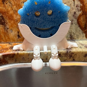 Scrub Daddy Sponge Holder | 3D Printed Kitchen Sink Sponge Holder | Funny Sponge Stand | Fun Countertop Organizer | Kitchen Accessory Gift