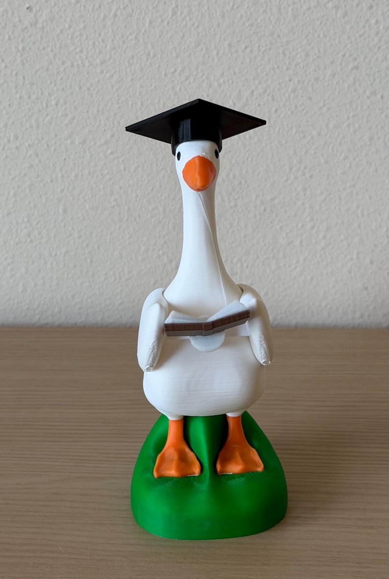 Quirky Workspace Animal Figurine Desk Goose Companion 7 Inch 3D Printed Statue Magnetic Accessory Holder Office Buddy Gift Teacher Appreciation Present Cute Coworker Gift Funny Home Office Personality Conversation Starter Unique Animal