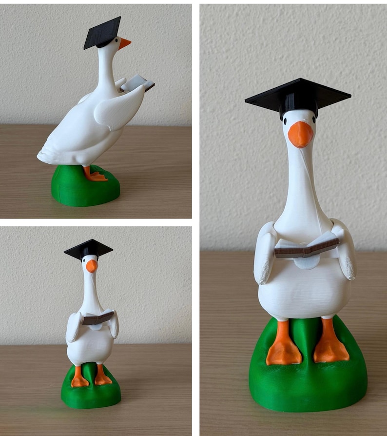 Office Companion Desk Goose Collector Gift 7 Inch 3D Printed Animal Figurine Magnetic Accessory Holder Cute Workspace Buddy Quirky Office Personality Teacher Appreciation Present Funny Coworker Gift Home Office Charm Conversation Starter