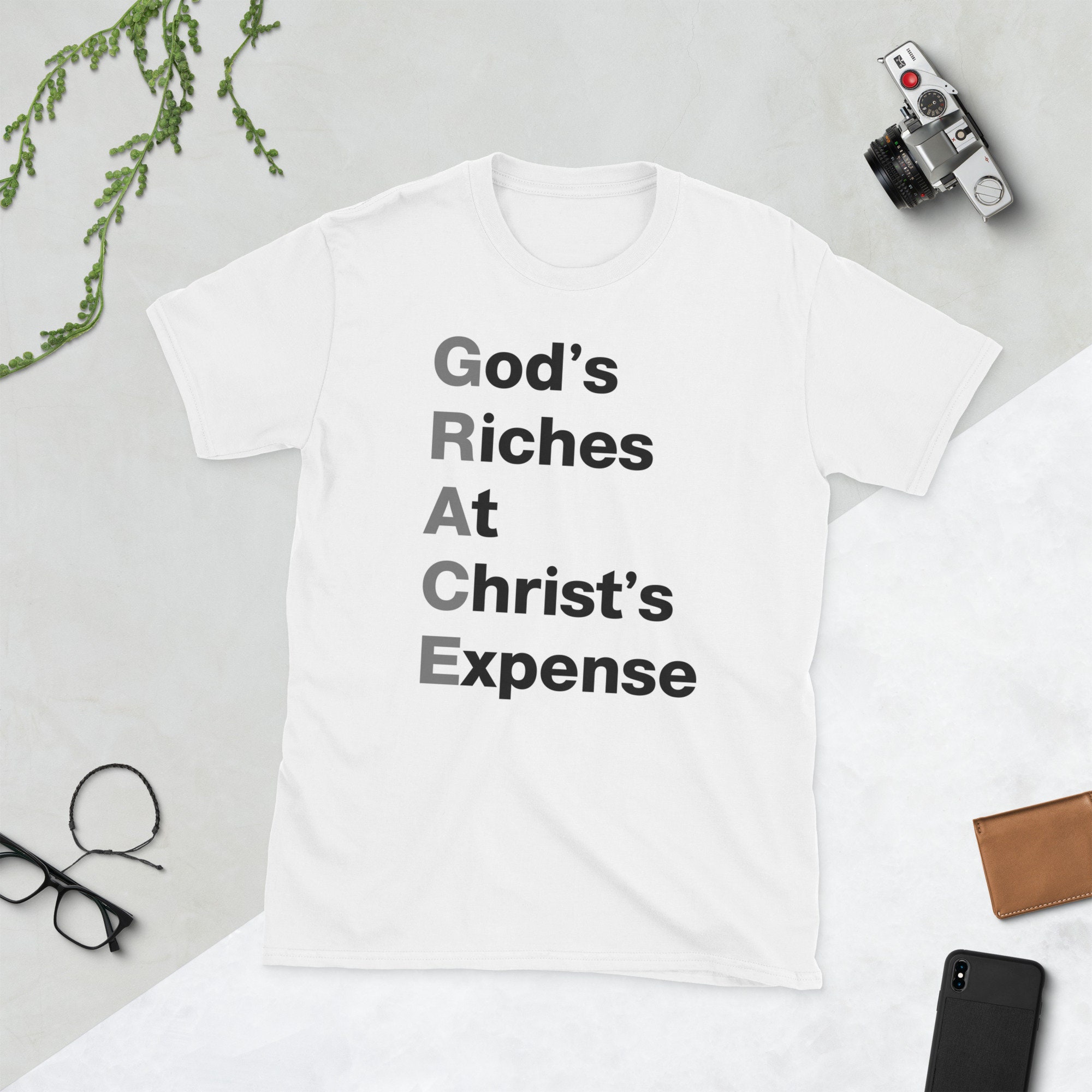 GRACE Gods Riches at Christs Expense Short-sleeve Unisex T-shirt - Etsy