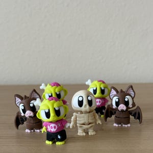 Mini juguetes antiestrés de Halloween impresos en 3D para el aula (sin dulces), rellenos para bolsas de regalos infantiles, juguetes sensoriales espeluznantes, recuerdos de fiesta.