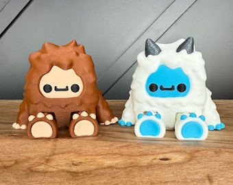 3D Printed Articulated Yeti Toy: Bigfoot, Sasquatch & Woobu Kitty