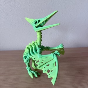 Flexi Skeleton Pteranodon – 3D Printed Prehistoric Dinosaur Toy | Articulated Fossil Replica | Flexi Factory Design | Paleontology Gift