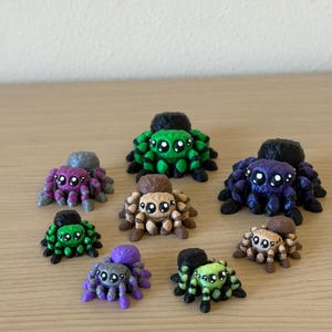 3D Printed Jumping Spider Fidget Toy – Articulated Flexi Spider- NEW SIZES image 7