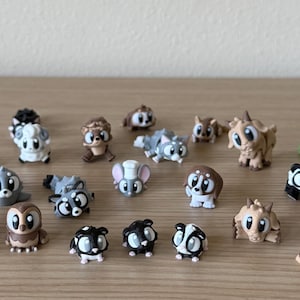 Pick Your Own Bright-Eyed Fidgipets – Mini Articulated Animal Fidgets | 3D Printed Pocket Pets for Sensory Play, Desk Pets & More