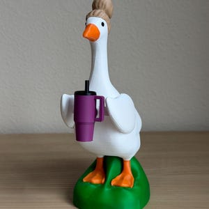 Desk Goose Figurine Porch Goose Lover Gift Teacher Appreciation Cute Office Buddy Statue Conversation Starter Quirky Workspace Animal afbeelding 8