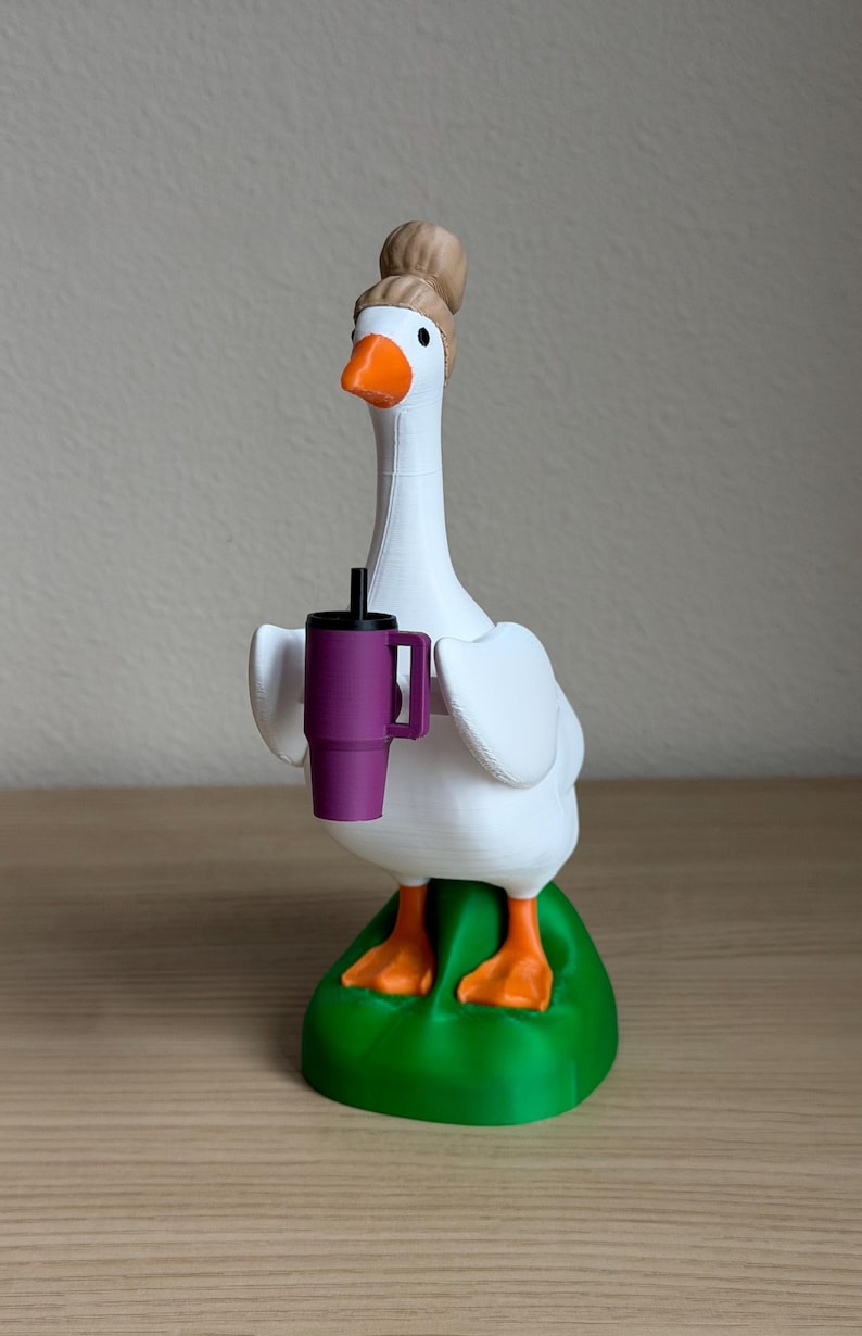 Desk Goose Figurine Porch Goose Lover Gift Teacher Appreciation Cute Office Buddy Statue Conversation Starter Quirky Workspace Animal afbeelding 8