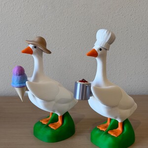Accesorio de ganso de escritorio, sombrero magnético, complemento de disfraz intercambiable, accesorios de ganso de porche en miniatura, decoración impresa en 3D, lindo juguete de oficina, regalo divertido imagen 14