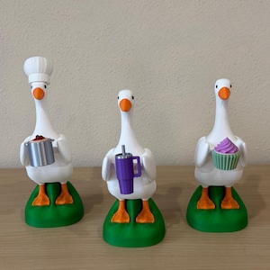 Accesorio de ganso de escritorio, sombrero magnético, complemento de disfraz intercambiable, accesorios de ganso de porche en miniatura, decoración impresa en 3D, lindo juguete de oficina, regalo divertido imagen 15