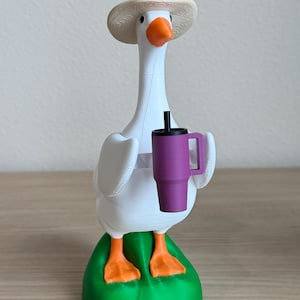Accesorio de ganso de escritorio, sombrero magnético, complemento de disfraz intercambiable, accesorios de ganso de porche en miniatura, decoración impresa en 3D, lindo juguete de oficina, regalo divertido imagen 10