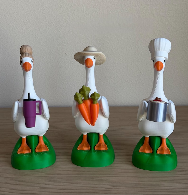 Desk Goose Figurine Porch Goose Lover Gift Teacher Appreciation Cute Office Buddy Statue Conversation Starter Quirky Workspace Animal afbeelding 7