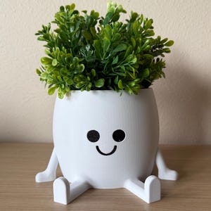 3D Printed Sitting Planter: Quirky Desk Decor, Funny Gag Gift