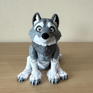3D Printed Articulated Wolf Fidget Toy: Eco-Friendly Desk Decor