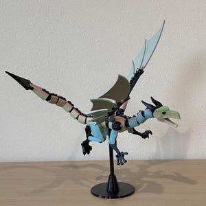 Fantasy Dragon Model Articulated Action Figure Poseable Collector Display 3D Printed PETG PLA Dummy 13 Design Kids Adults Toys Gift Men Birthday Present Fully Articulated Movement Over 40 Points Customizable Colors Display Stand